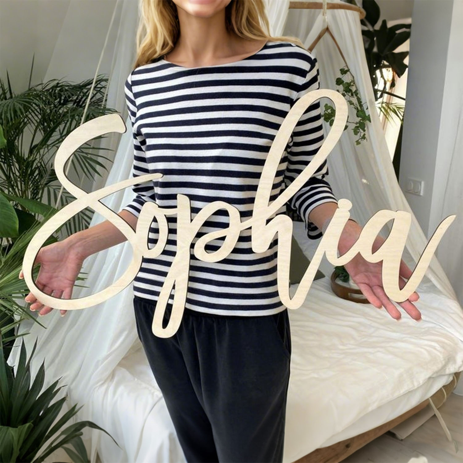 Home Decor Com - 1pc personalized wooden surname brand, custom