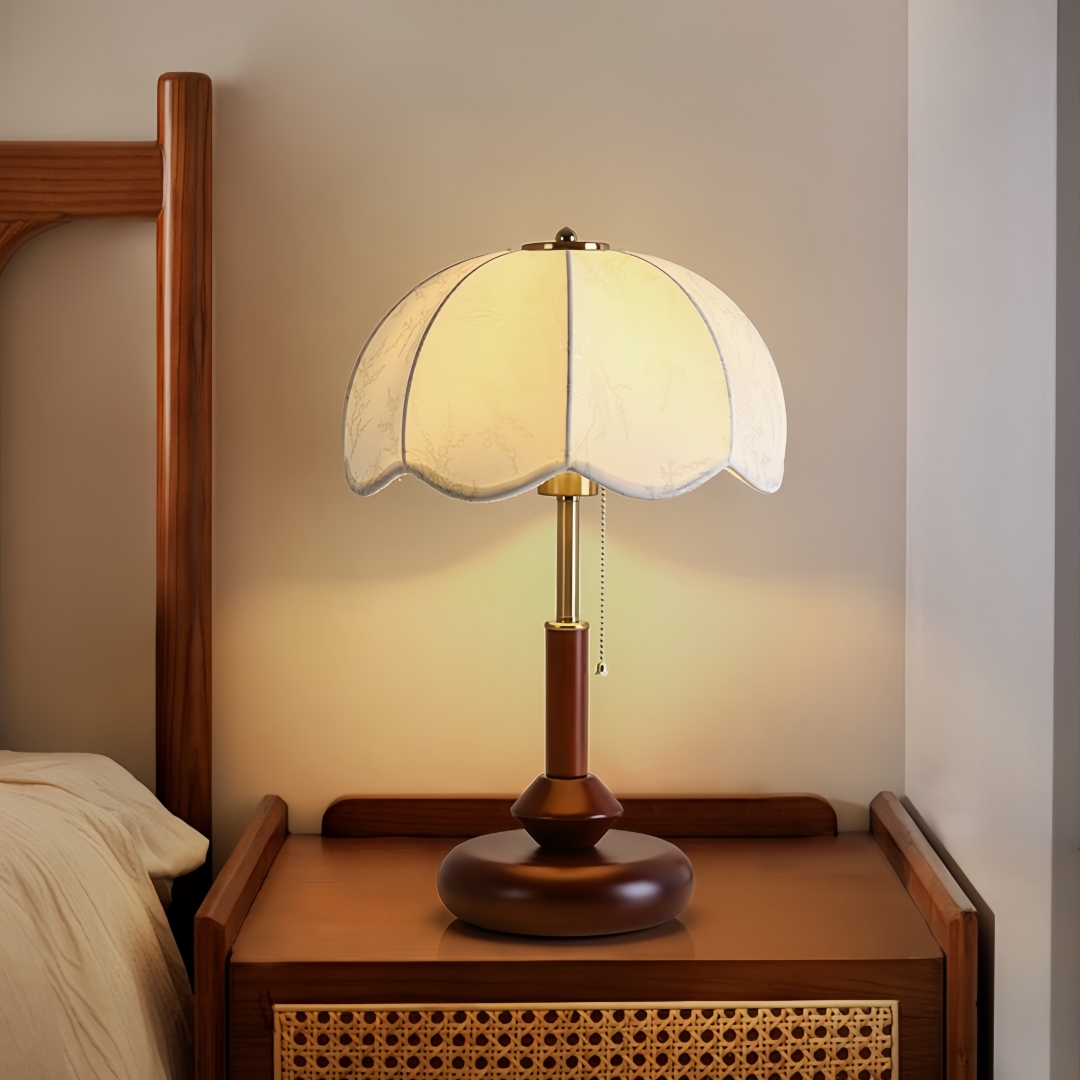 Home Decor In - Vintage Scalloped Dome Table Lamp for