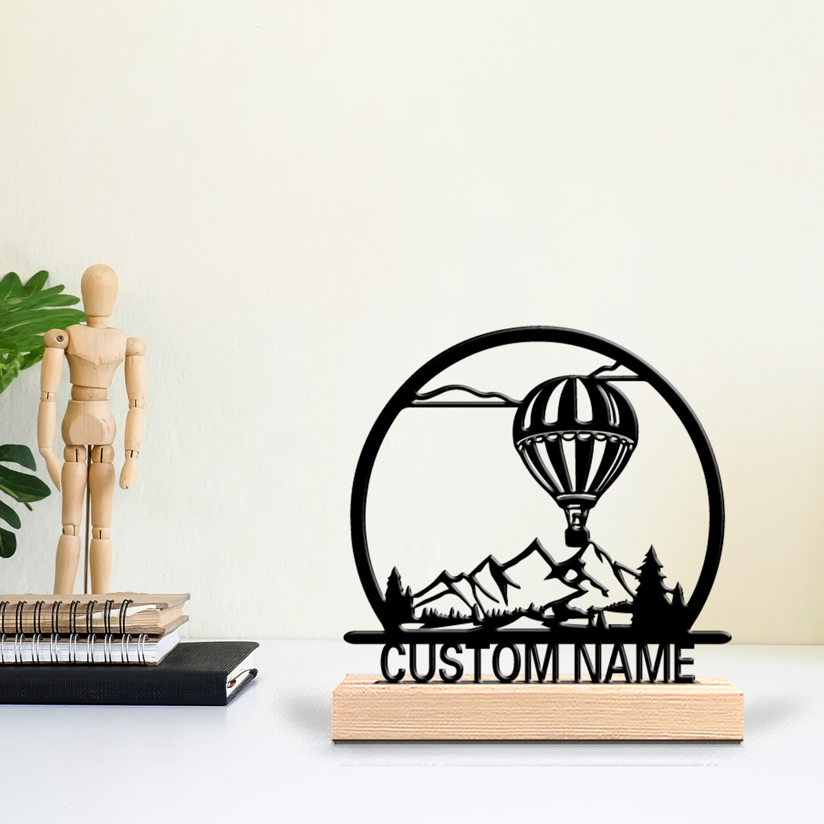 Home Decor Com - 1pc Hot air balloon Customized Name