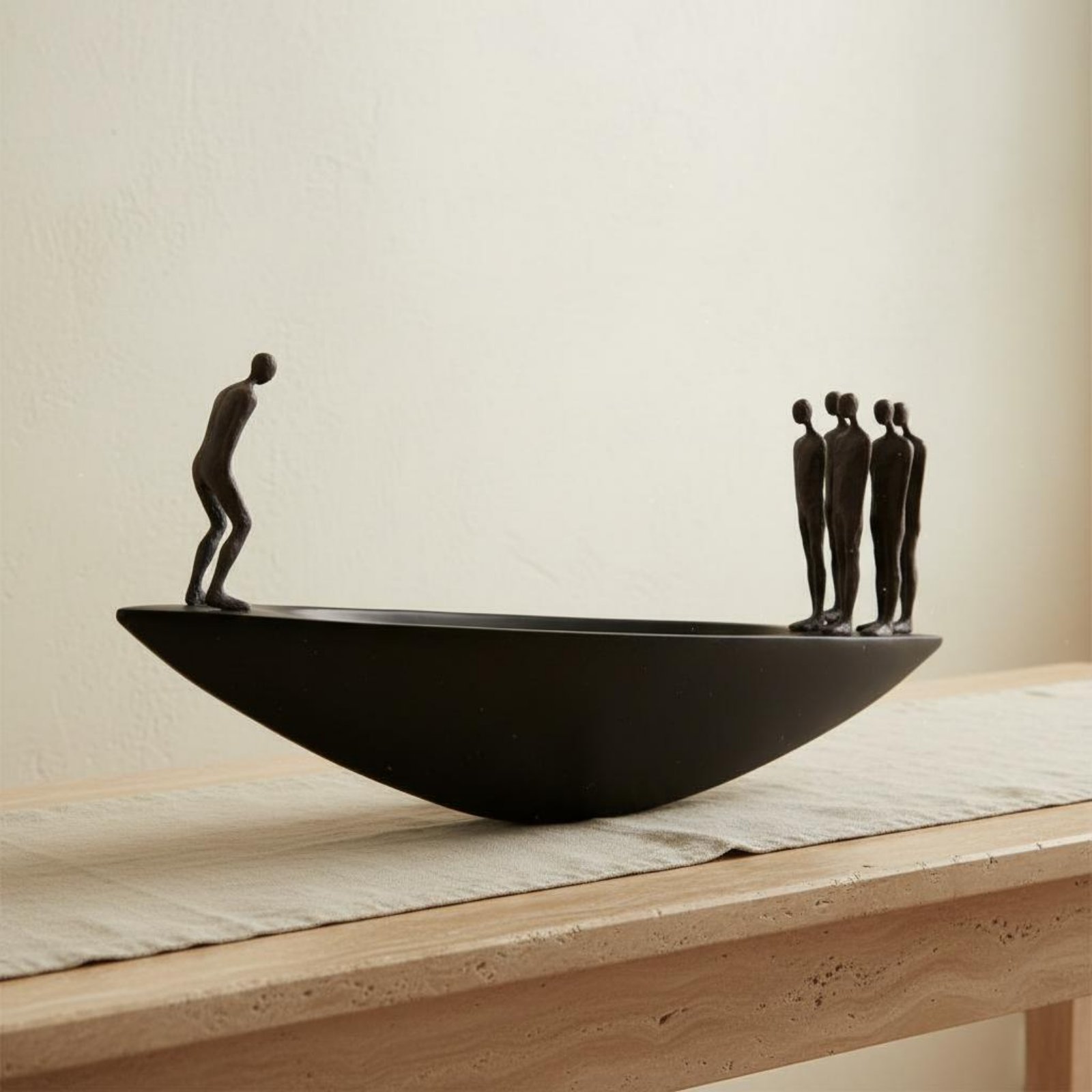 Abstract Sculpture Resin - Modern Resin Sailboat Statue Artistic Wabi-sabi
