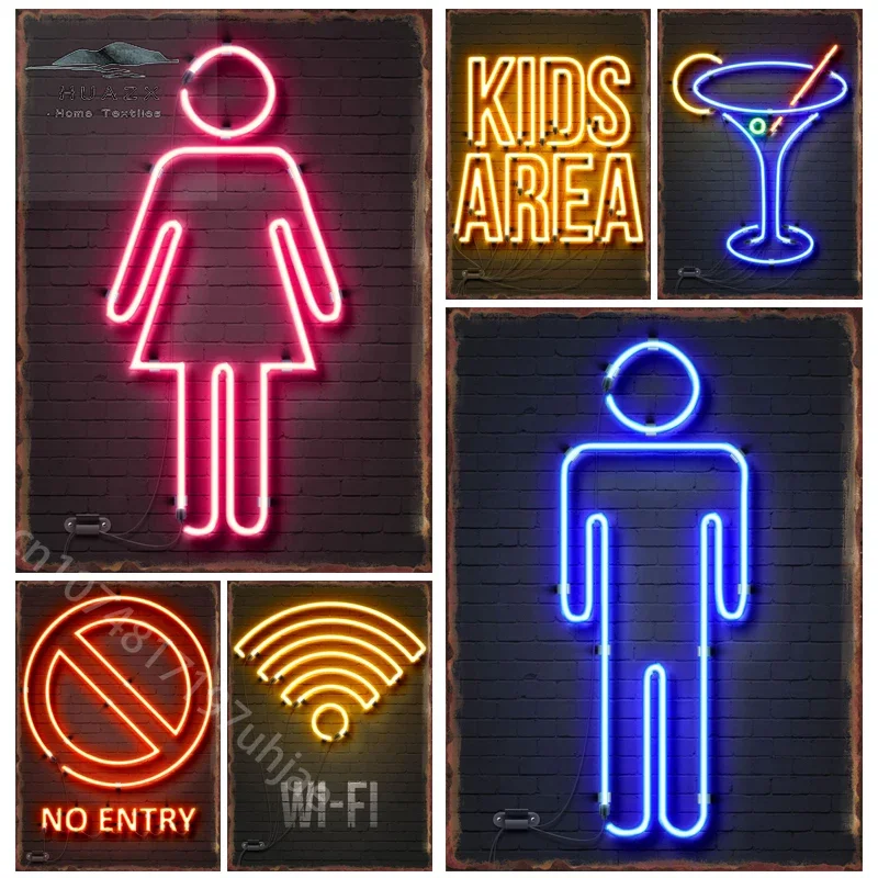 Home Decor Market - Neon Bar Signs Metal Tin Sign