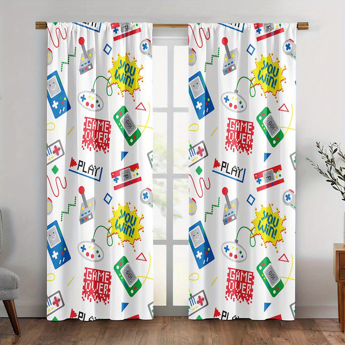 Home Decor Youtube Videos - Vibrant Retro Gaming Video Game Curtains