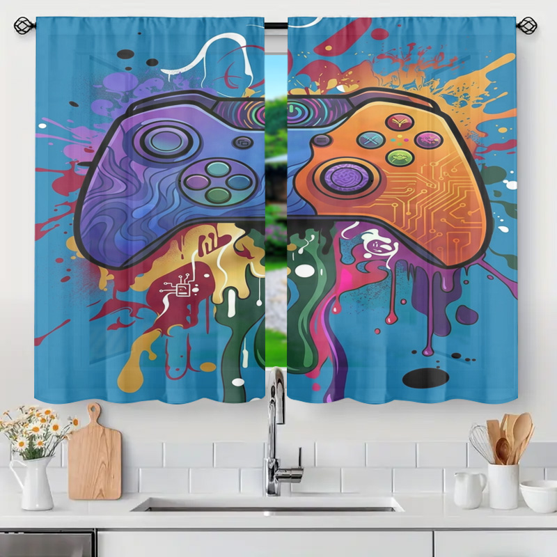 Home Decor Youtube Videos - Retro Gaming Curtain Video Game Decor