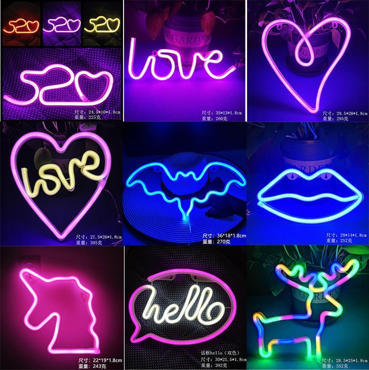 Neon Sign Led Custom - Custom LED Neon Sign with USB/Battery