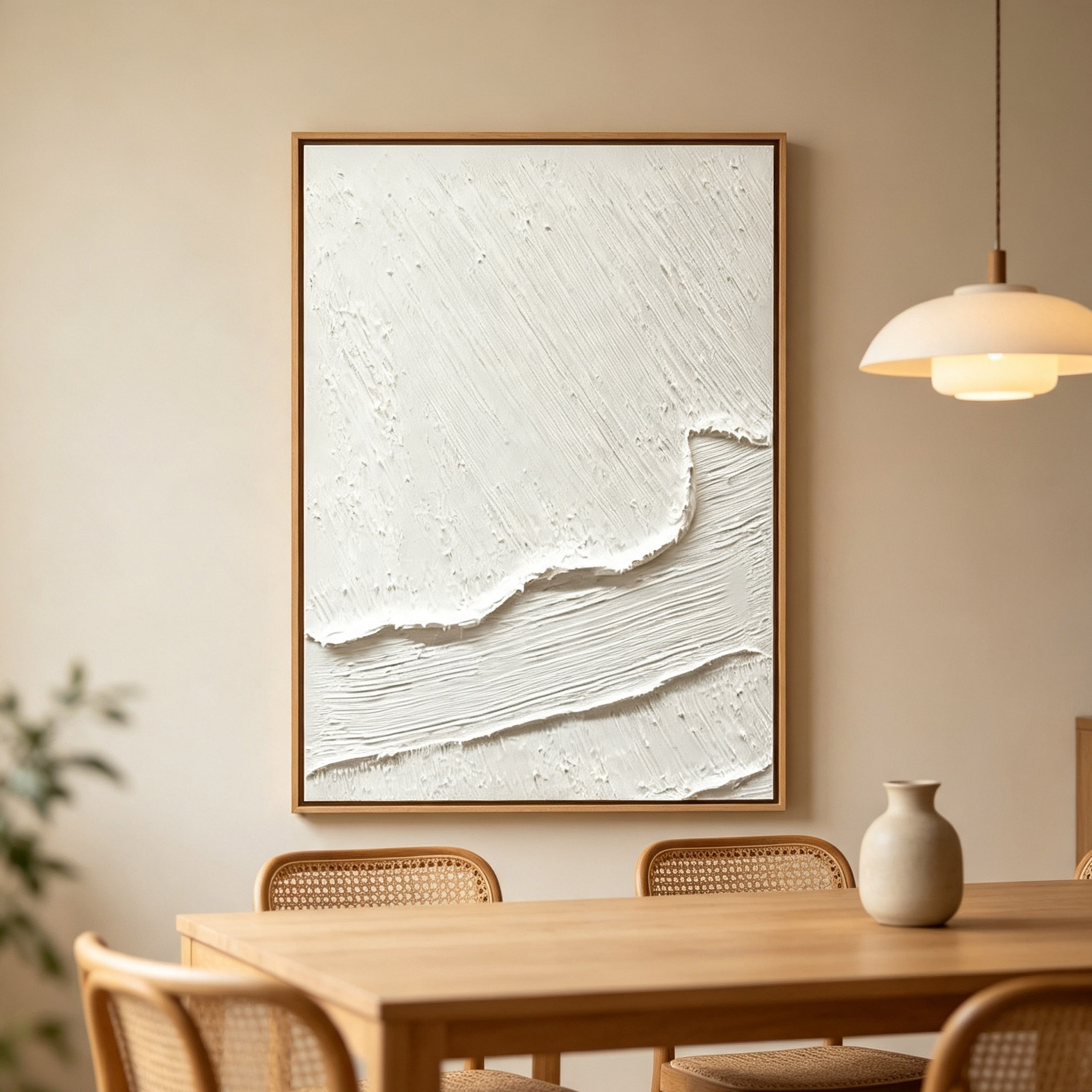 Hand-Painted White 3D Thick Te - огляд і ціна Abstract Oil Painting