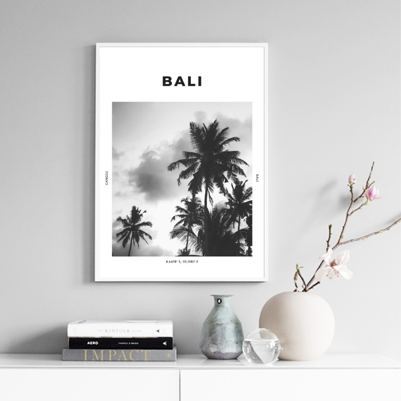Bali Travel Print Black White  - огляд і ціна Home Decor Ubud