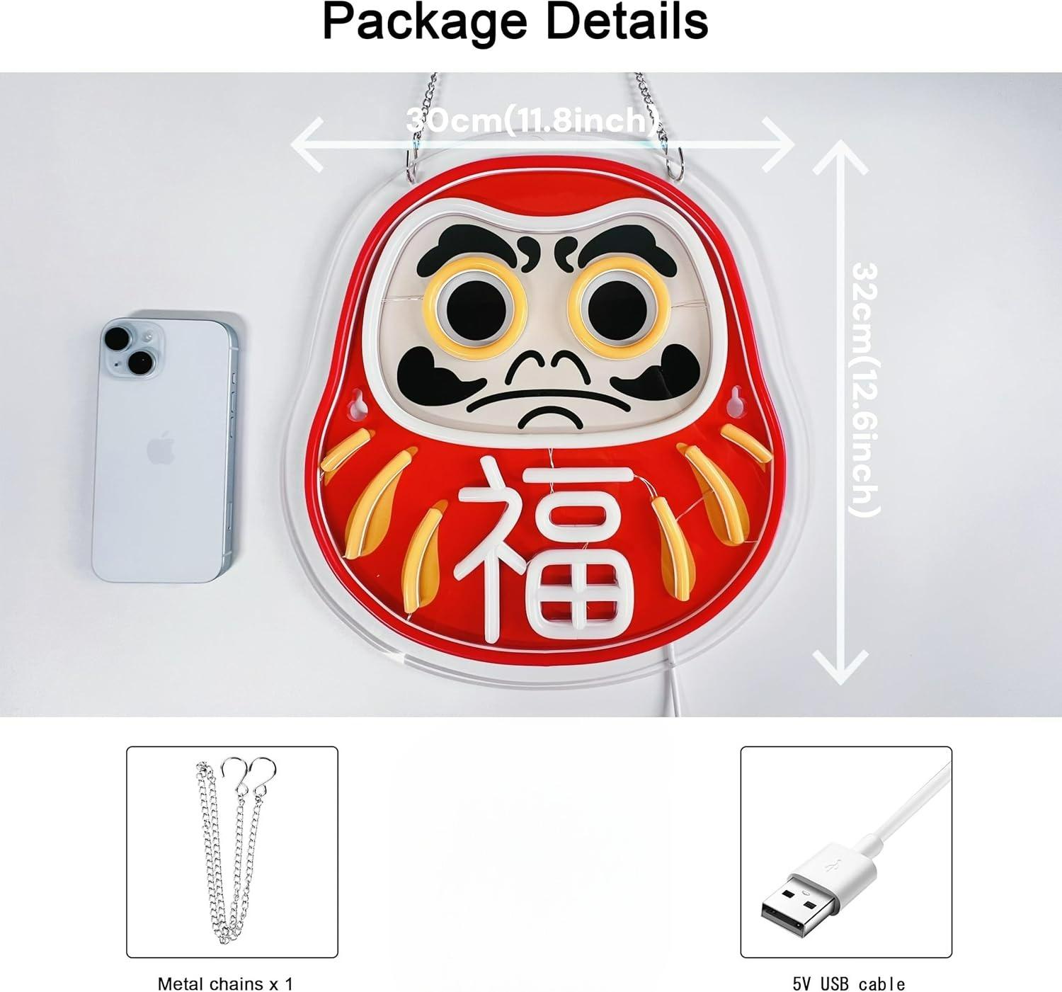 Daruma Neon Sign LED Neon Ligh - огляд і ціна Home Decor Market