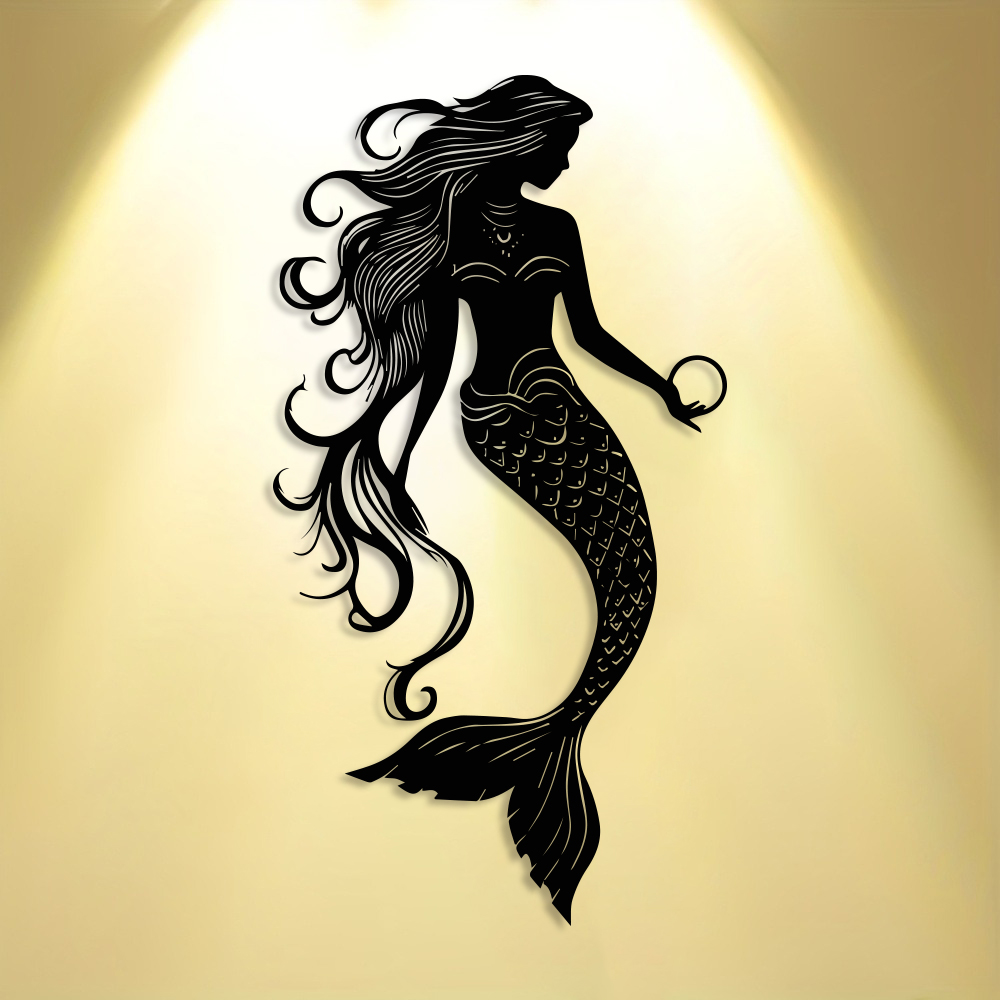 Elegant Mermaid Metal Wall Art - огляд і ціна Home Decor Nautical