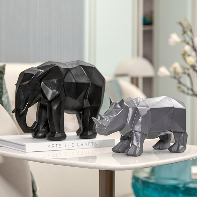 Resin Rhinoceros Elephant Stat - огляд і ціна Abstract Sculpture Resin