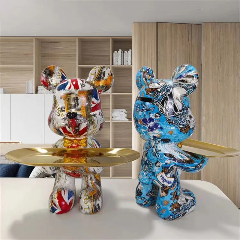29cm Graffiti Bear Figurine Ho - огляд і ціна Home Decor Y2K