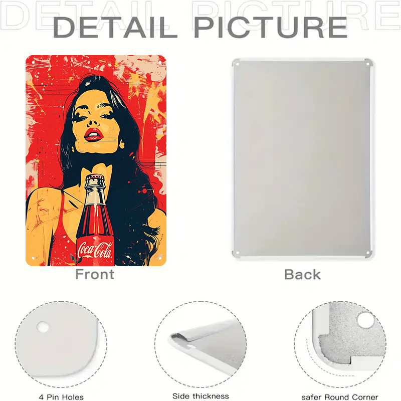1PC 2D Flat Vintage Coca Cola  - огляд і ціна Home Decor Shop