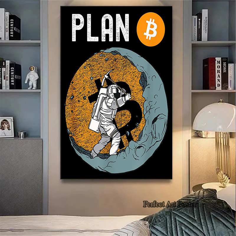 Crypto Astronaut Surfing Bitco - огляд і ціна Home Decor Market