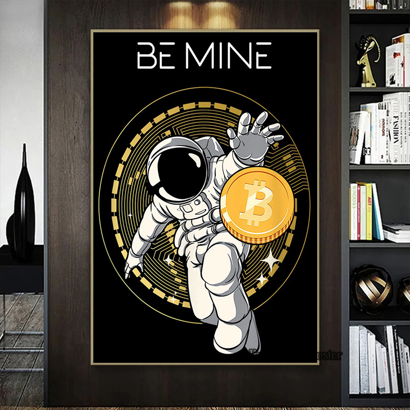 Crypto Astronaut Surfing Bitco - огляд і ціна Home Decor Market