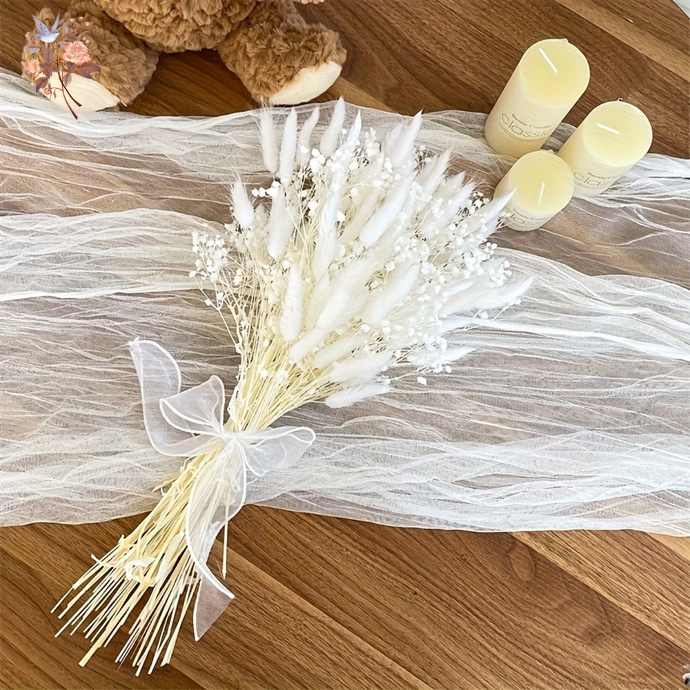 54Pcs White Dried Flower Brida - огляд і ціна Dried Flower Bouquet
