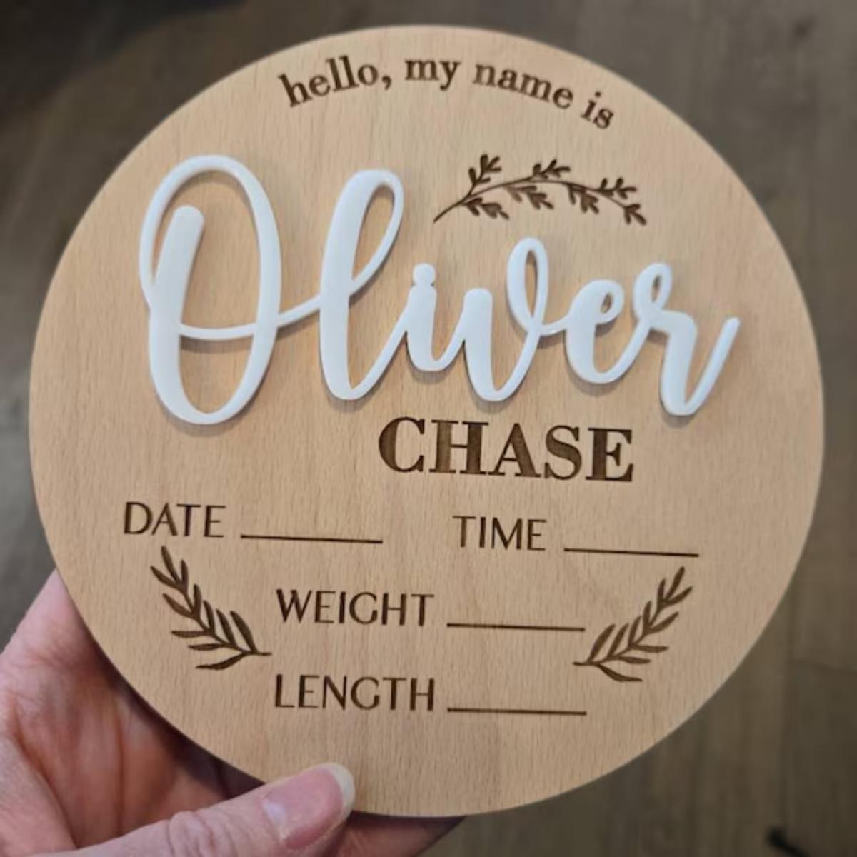 1Pc Custom Baby Announcement S - огляд і ціна Home Decor Com