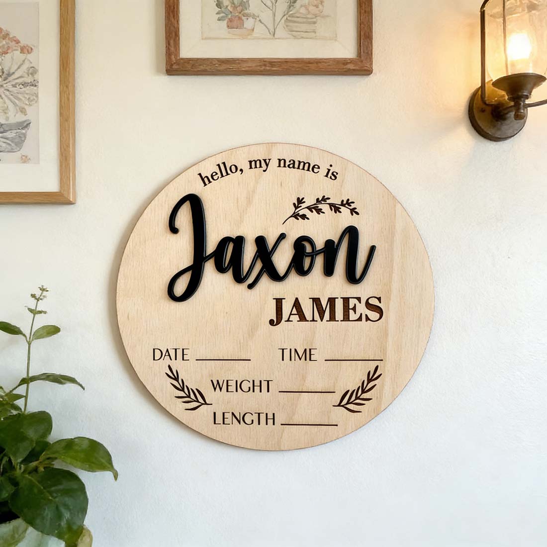 1Pc Custom Baby Announcement S - огляд і ціна Home Decor Com