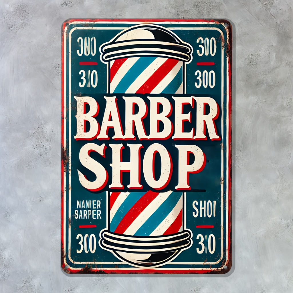 , Barbershop Sign Metal Wall A - огляд і ціна Home Decor Shop
