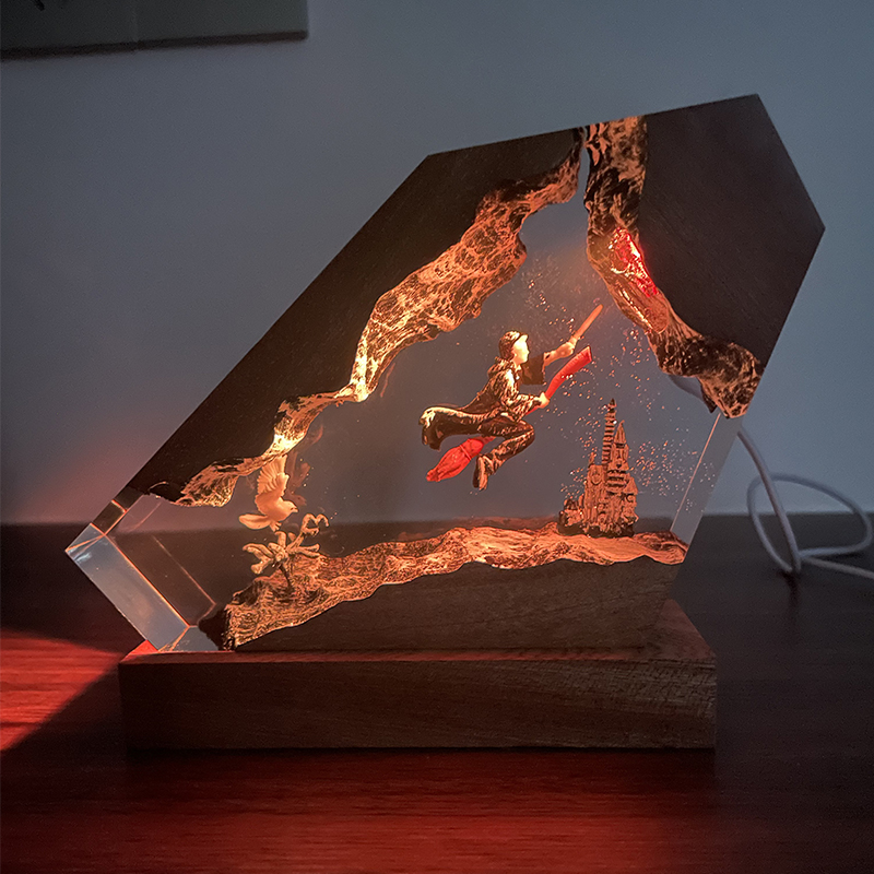 Wood Resin Epoxy Lamp Wizard B - огляд і ціна Home Decor Resin
