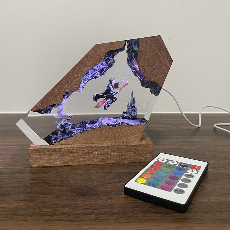 Wood Resin Epoxy Lamp Wizard B - огляд і ціна Home Decor Resin