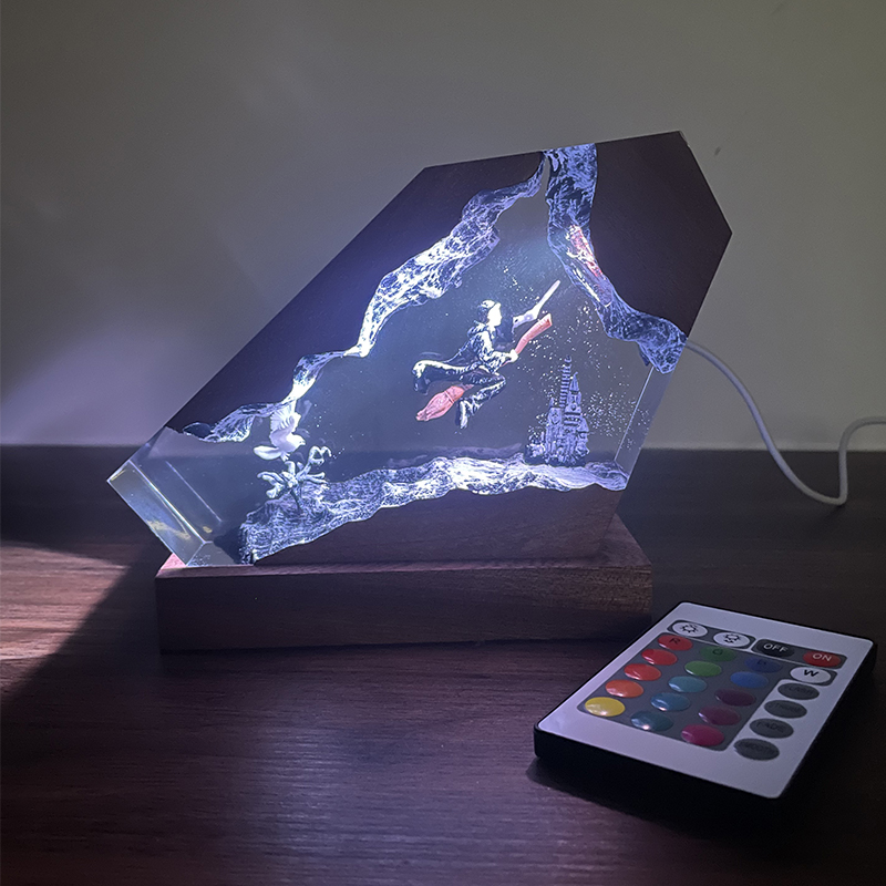 Wood Resin Epoxy Lamp Wizard B - огляд і ціна Home Decor Resin
