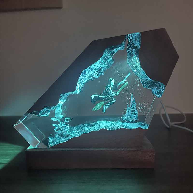 Wood Resin Epoxy Lamp Wizard B - огляд і ціна Home Decor Resin