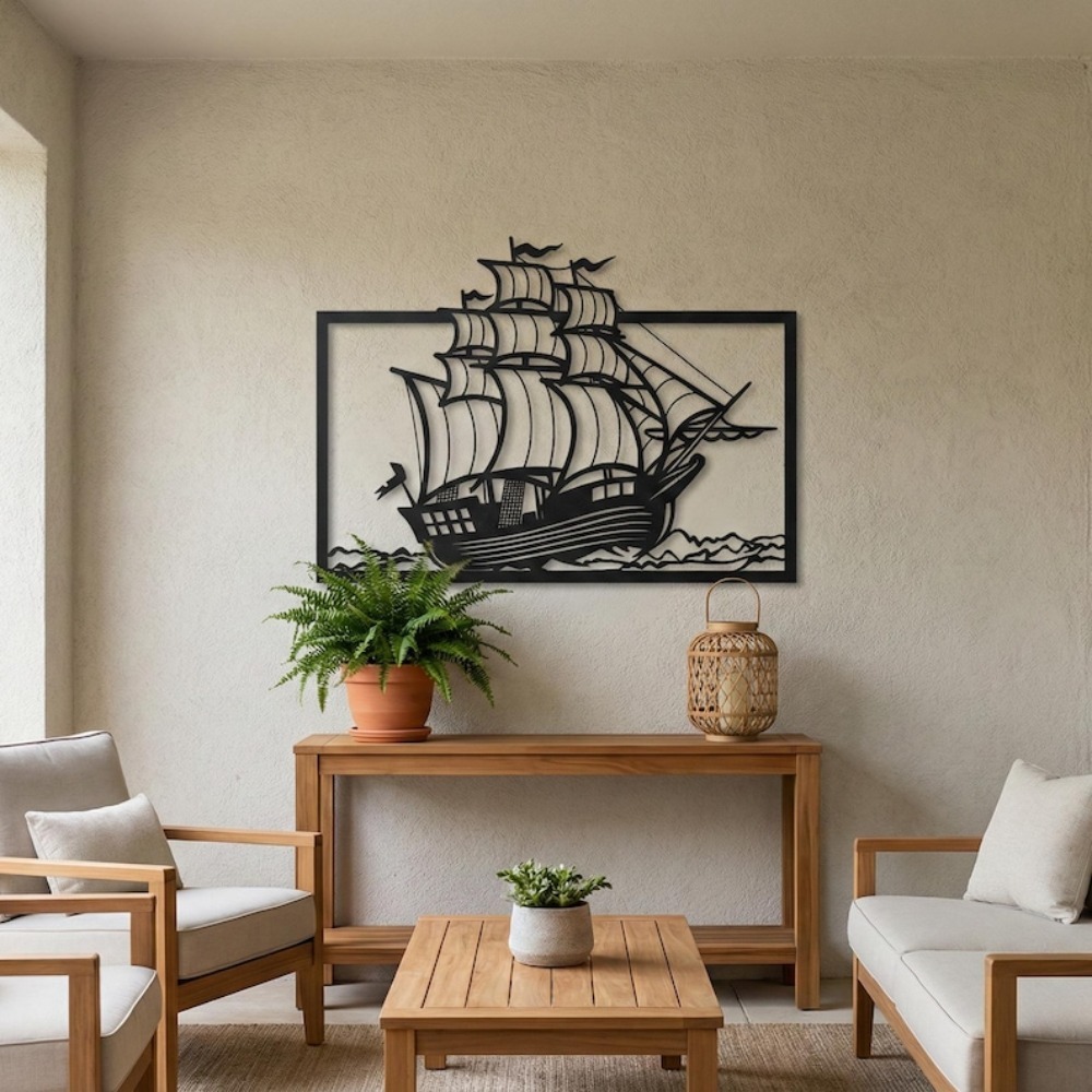 Metal Sailboat Wall Art, Coast - огляд і ціна Home Decor Nautical