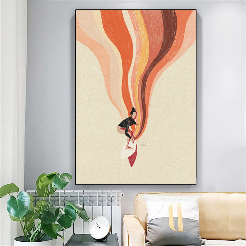 Nordic Minimalistic Art Surfin - огляд і ціна Home Decor Nautical