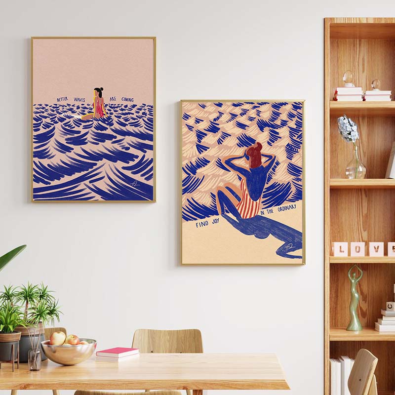Nordic Minimalistic Art Surfin - огляд і ціна Home Decor Nautical