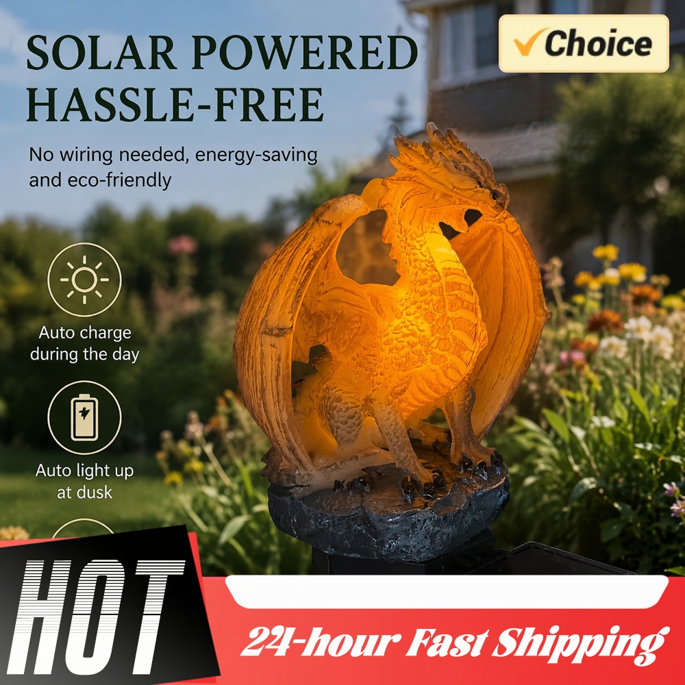 Dragon Solar Garden Light Ener - огляд і ціна Home Decor Resin