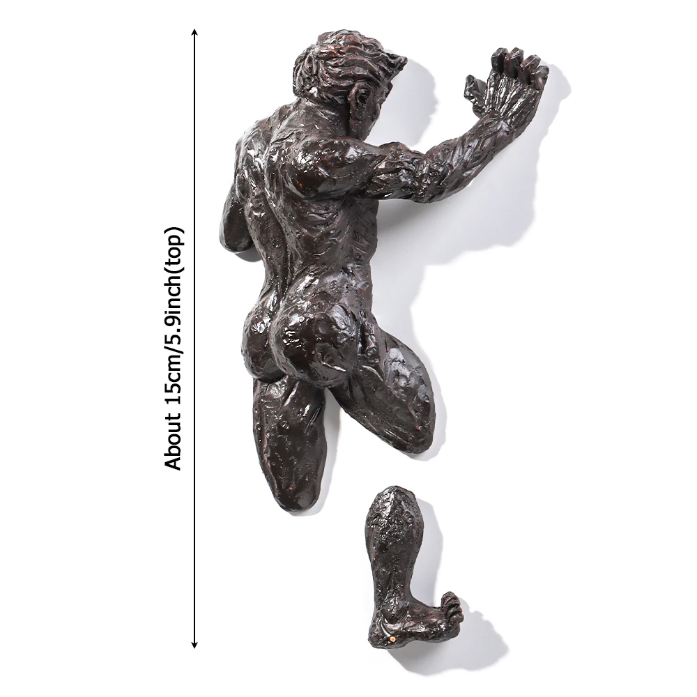 3D Through Wall Figure Sculptu - огляд і ціна Abstract Sculpture Resin
