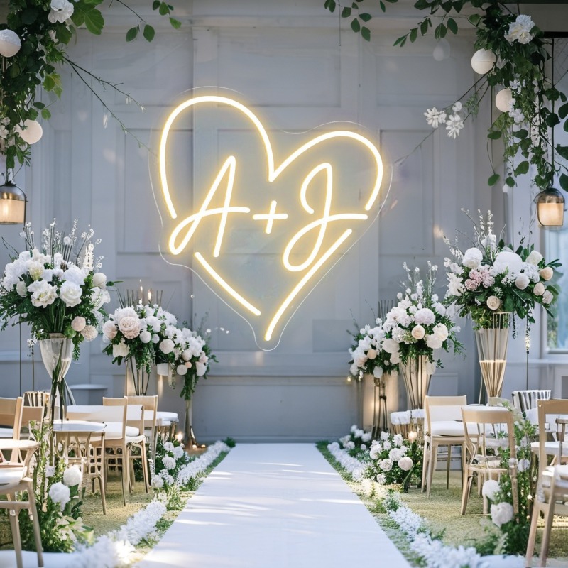 Custom Initials Heart LED Neon - огляд і ціна Neon Sign Led Custom