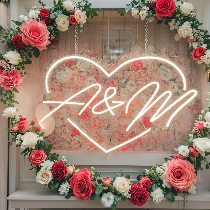 Custom Initials Heart LED Neon - огляд і ціна Neon Sign Led Custom