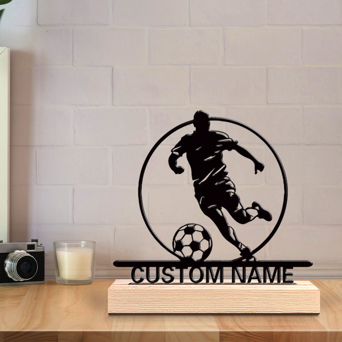 Custom Soccer Player Metal Sta - огляд і ціна Home Decor Com