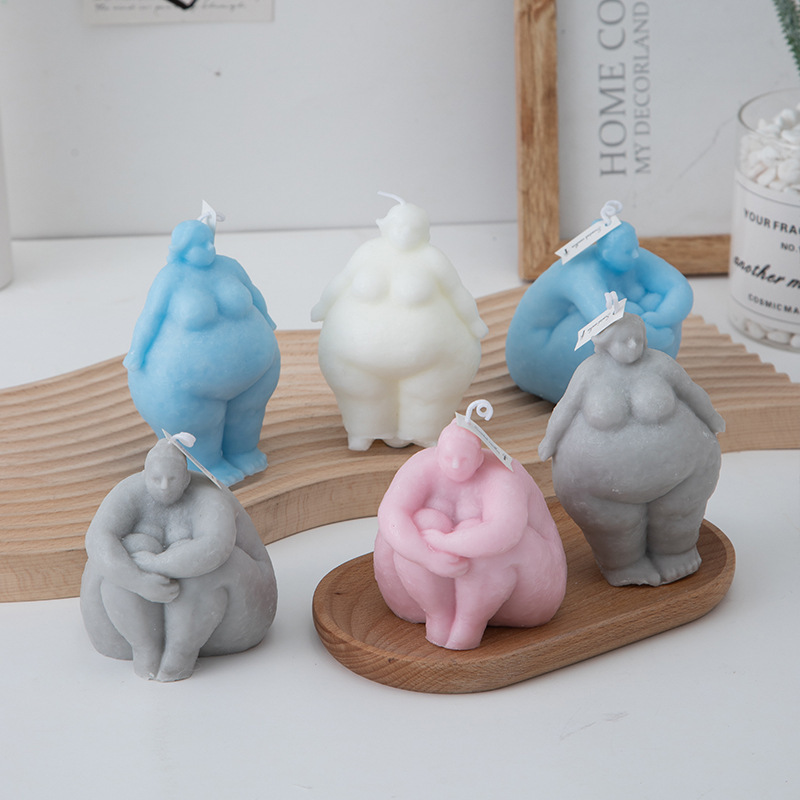 3D Fat Woman/man Portrait Cand - огляд і ціна Abstract Sculpture Resin