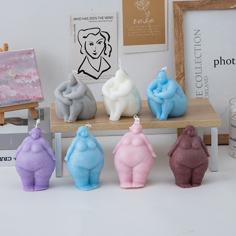3D Fat Woman/man Portrait Cand - огляд і ціна Abstract Sculpture Resin