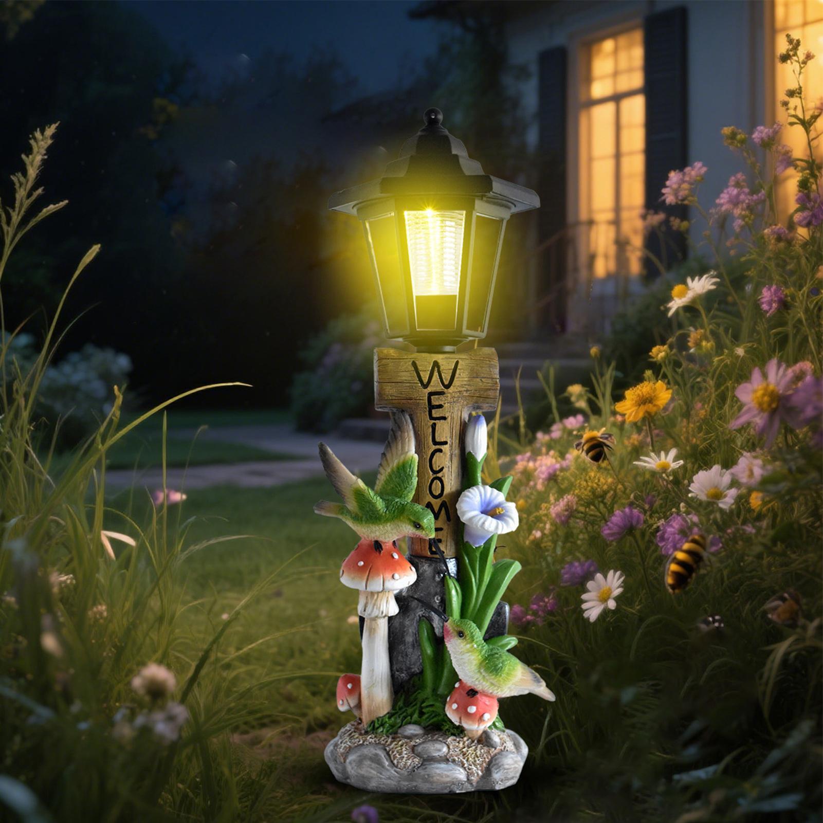 Solar Garden Lights Statue Aut - огляд і ціна Home Decor Resin