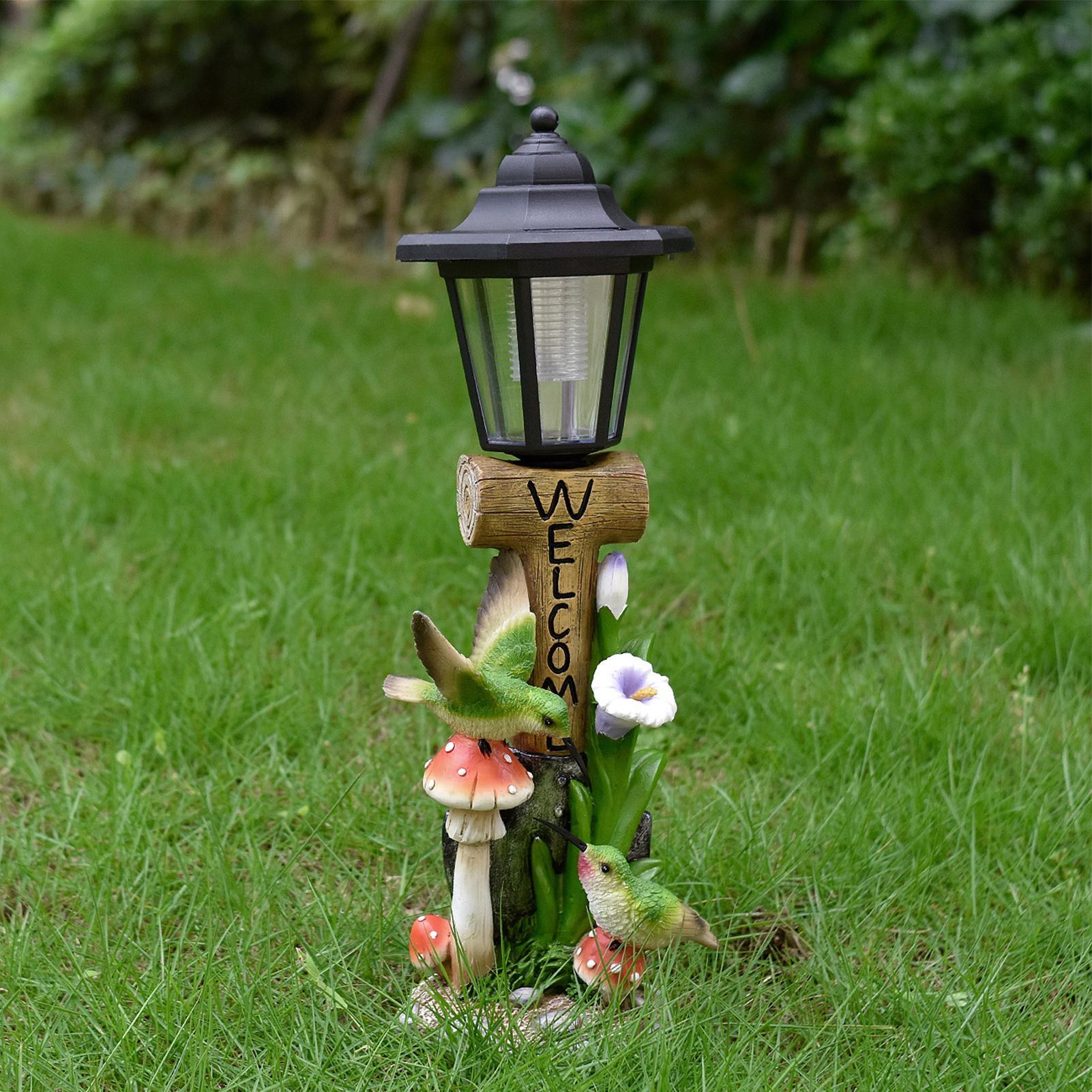 Solar Garden Lights Statue Aut - огляд і ціна Home Decor Resin