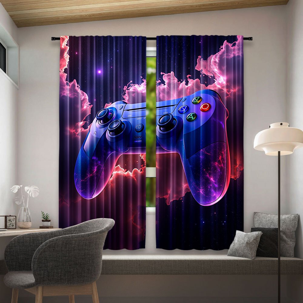 Cyberpunk Gaming Curtain Blue  - огляд і ціна Home Decor Youtube Videos