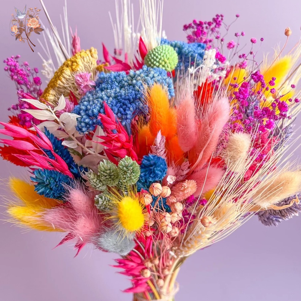 Colorful Dried Flowers Wedding - огляд і ціна Dried Flower Bouquet