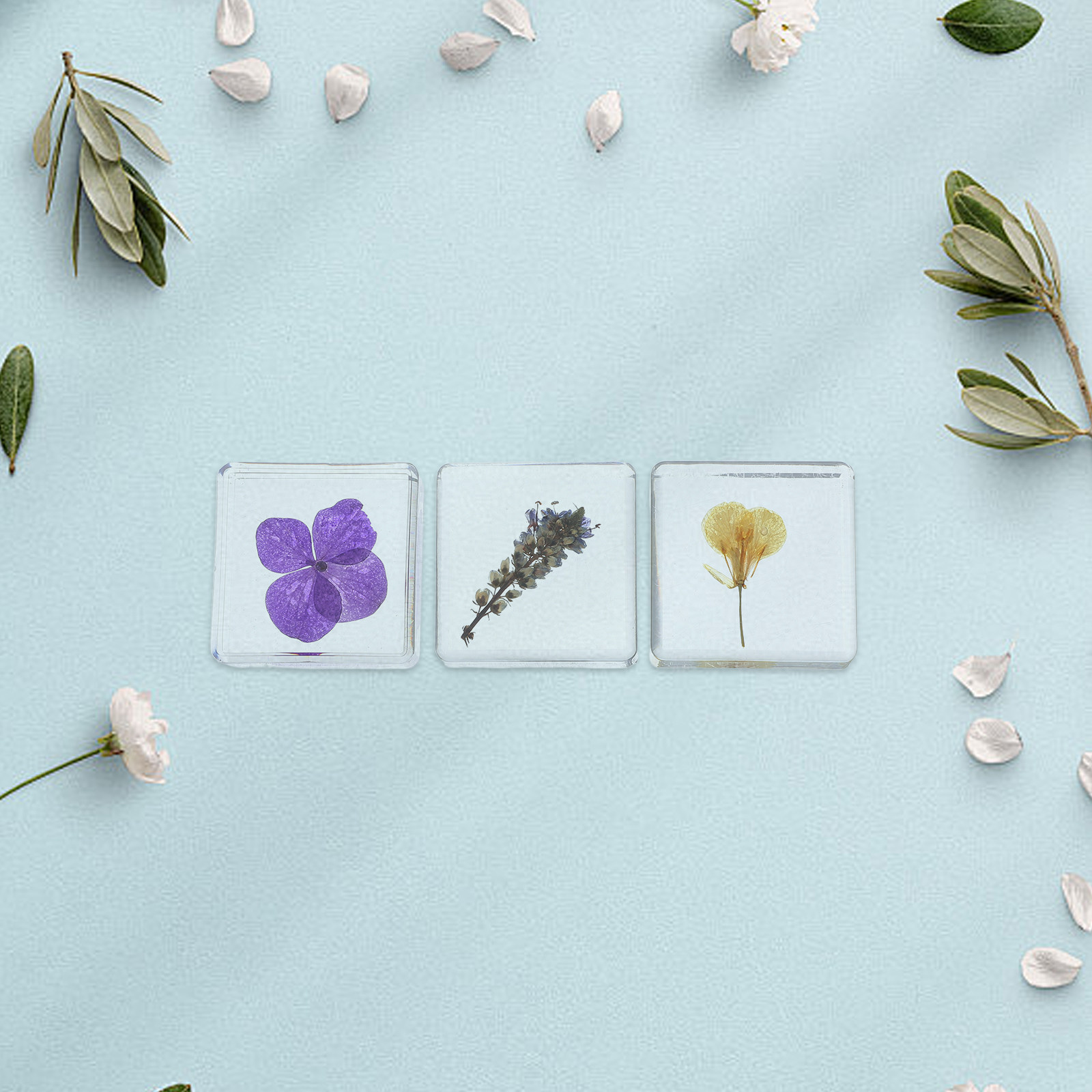 3Pcs Flower Resin Specimen Bot - огляд і ціна Home Decor Resin