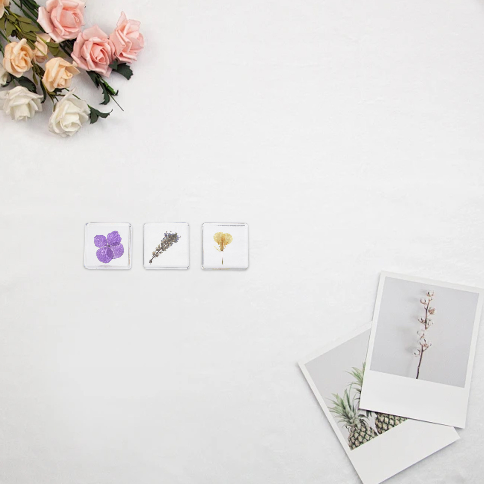 3Pcs Flower Resin Specimen Bot - огляд і ціна Home Decor Resin