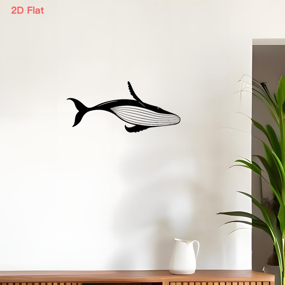 Majestic Whale Metal Wall Art  - огляд і ціна Home Decor Nautical