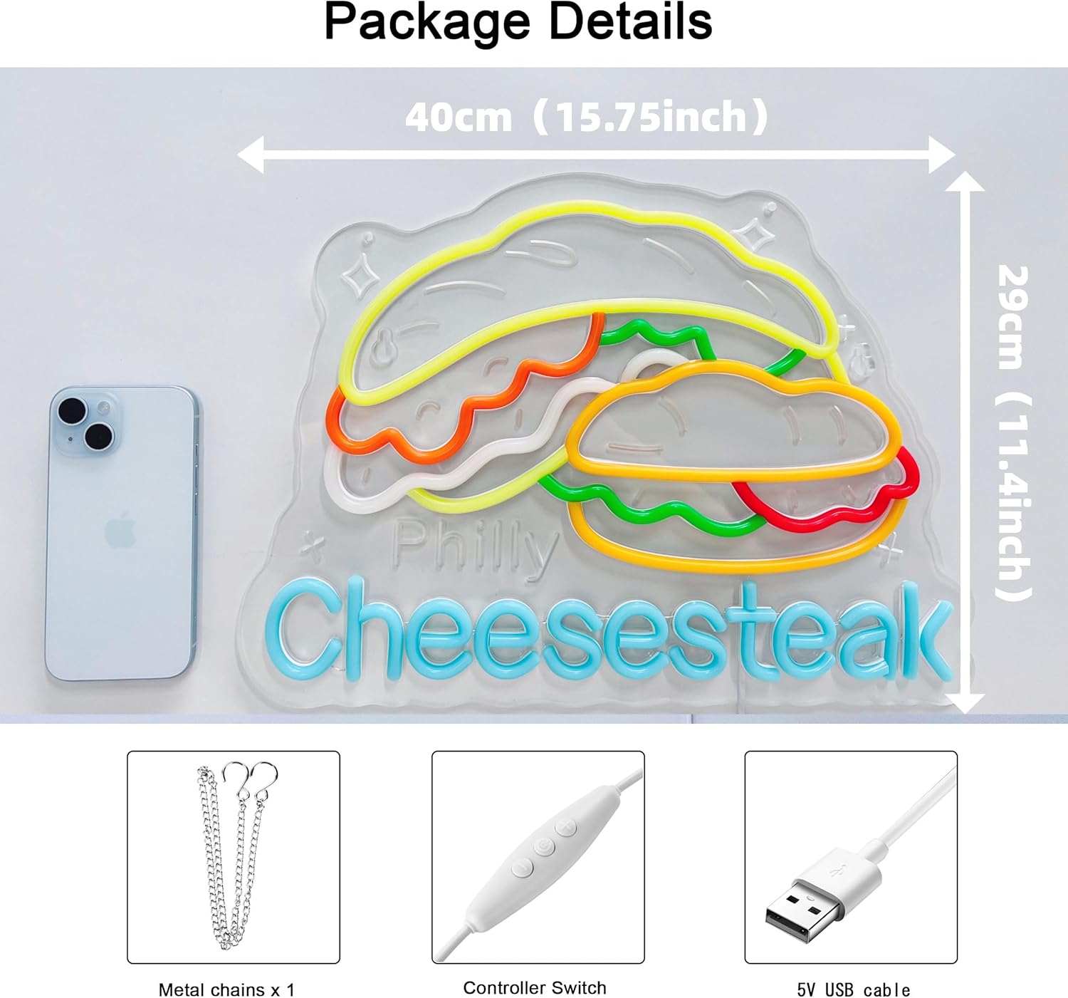 Philly Cheesesteak Neon Sign R - огляд і ціна Home Decor Market