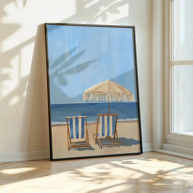 Blue Coastal Beach Sailboat Hy - огляд і ціна Home Decor Interior