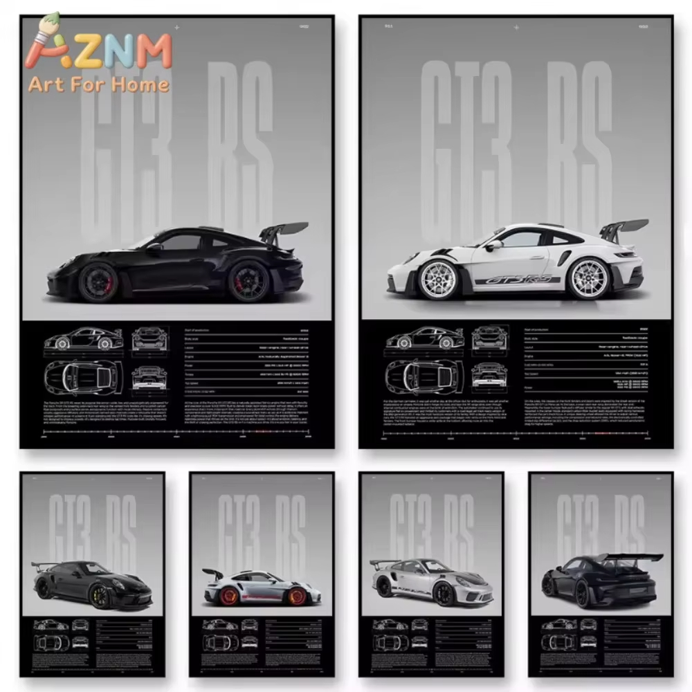 1pc Minimalist 911 GT3-RS 718  - огляд і ціна Home Decor Interior