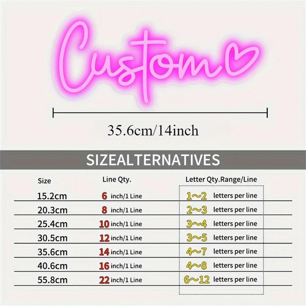 Custom LED Neon Sign Heart USB - огляд і ціна Neon Sign Led Custom