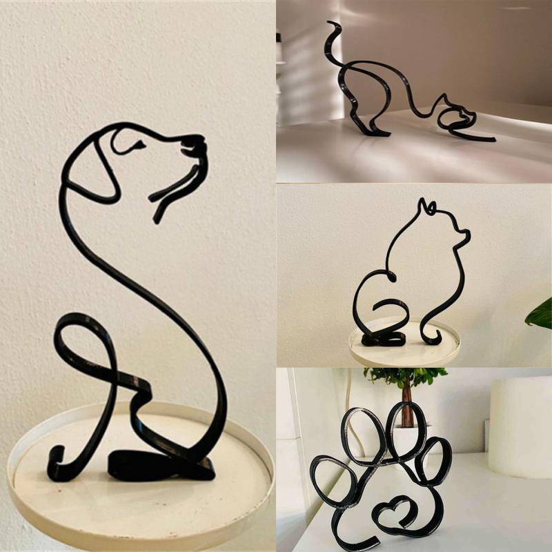 Dog Art Sculpture Metal Dog Ab - огляд і ціна Home Decor Y2K