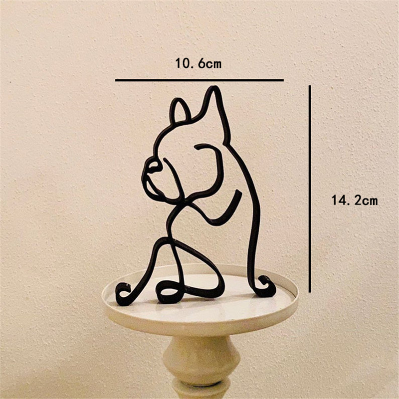 Dog Art Sculpture Metal Dog Ab - огляд і ціна Home Decor Y2K