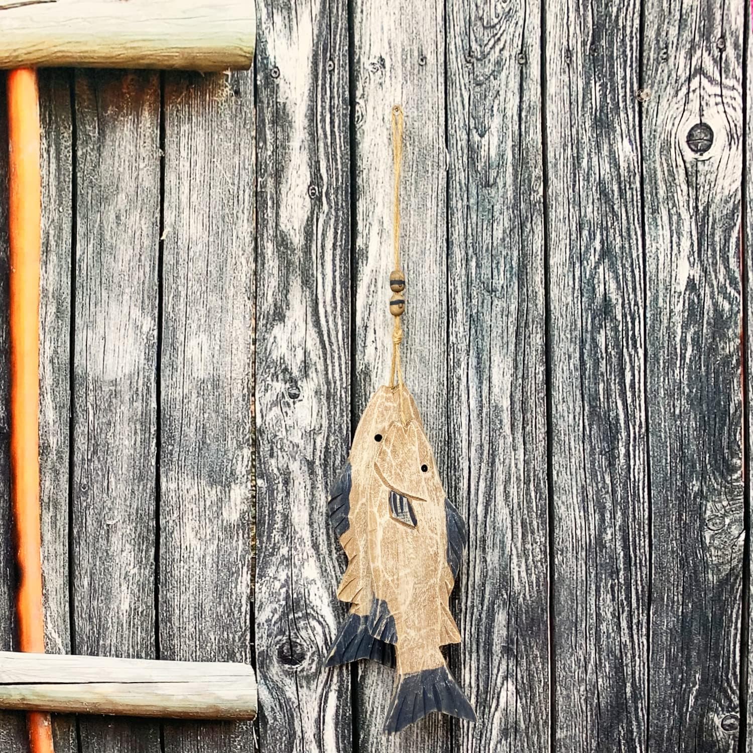 Carved Antique Wood Fish Wall  - огляд і ціна Home Decor Nautical