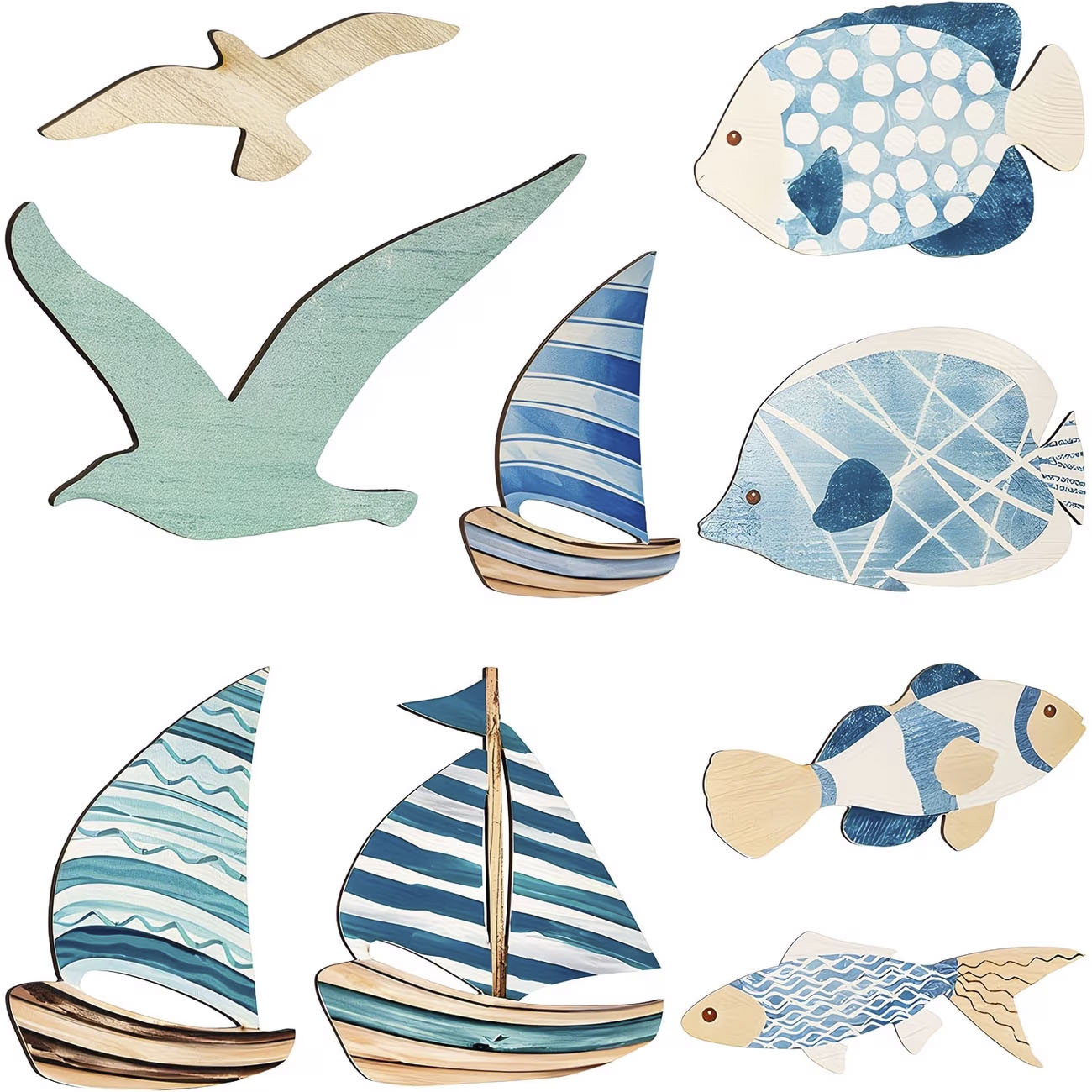 9Pcs Tropical Fish Seagull Sai - огляд і ціна Home Decor Nautical